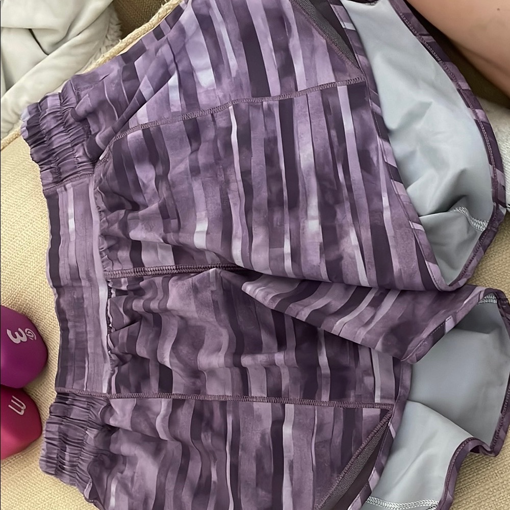 lululemon athletica Purple Striped Athletic Shorts